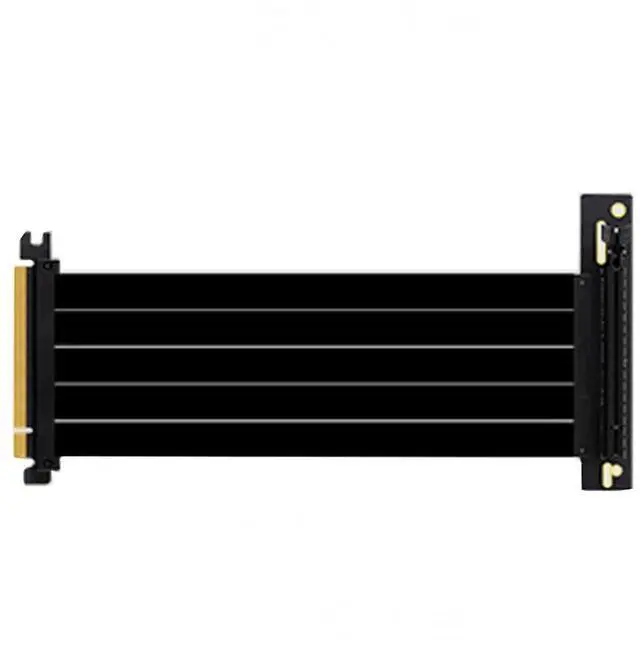 Alt view image 2 of 6 - 300mm 90 Degree PCIe 4.0 X16 Flexible Riser Cable High Speed GPU Extension Cord Compatible with RTX 30 40 Series & PCIe 3.0 Motherboard System