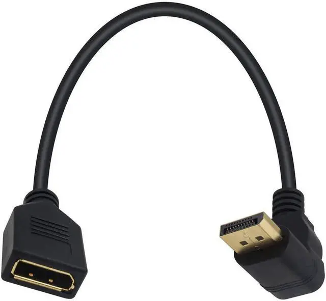 Main image of 12Inch 30CM 90 Degree Up Angle DisplayPort Extension Cable Gold Plated Male to Female DP Extender Cord