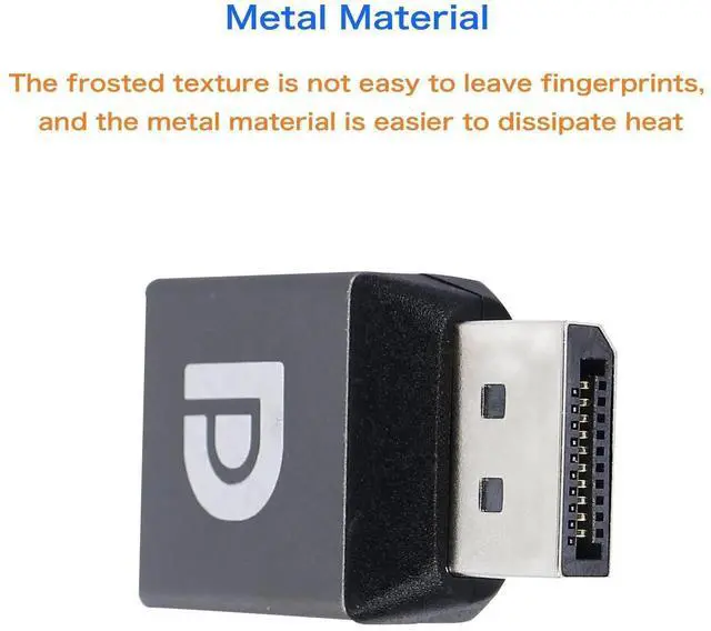 Alt view image 6 of 6 - DP 1.4 Male to Female DisplayPort Extension Coupler 4K@120Hz 8K@60Hz High Speed Expansion Adapter Connector