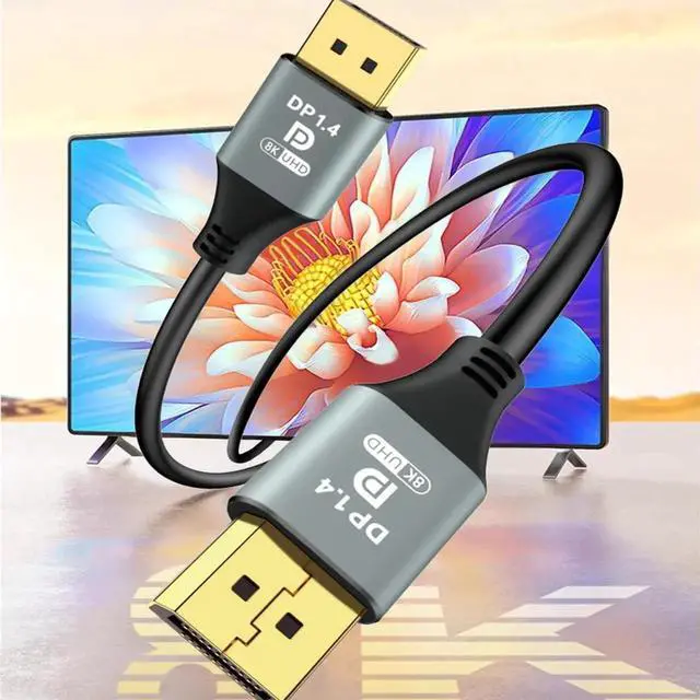 Alt view image 3 of 6 - 6FT DisplayPort 1.4 Cable 8K DP to DP Video Cord Dynamic HDR 3D Supported for Gaming Monitor PC Laptop HP Projector TV