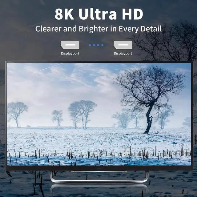 Alt view image 6 of 7 - 15cm 90 Degree Right Angle DisplayPort 1.4 Extension Cable 32.4Gbps 8K@60Hz 4K@144Hz Male to Female Short DP Extender Cord for PC Laptop