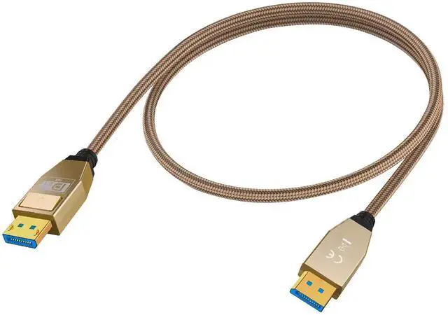 Main image of 2FT Braided DisplayPort 2.1 Cable 80Gbps 16K@60Hz 8K@120Hz 4K@240Hz HDR DSC High Speed Video Cable FreeSync G-Sync Compatible with RTX4090 7900XTX Gaming Monitor