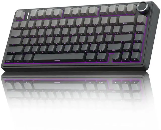 Alt view image 7 of 7 - Wireless Keyboard and Mouse Combo, F75 75% Gasket Hot Swappable Mechanical Keyboard + SC580 Wireless Gaming Mouse, Full Custom Desktop Set White