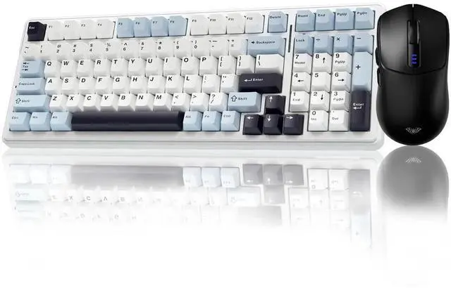 Main image of F99 Wireless Hot Swappable Mechanical Keyboard and Mouse Combo, Custom Gaming Keyboard + SC580 Black Wireless Gaming Mouse Set