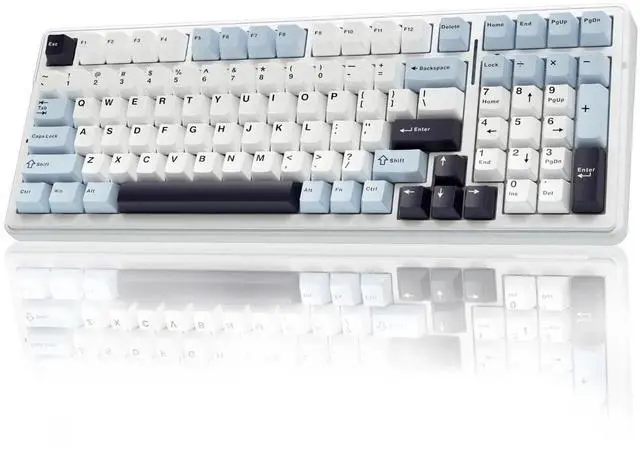 Alt view image 6 of 7 - F99 Wireless Hot Swappable Mechanical Keyboard and Mouse Combo, Custom Gaming Keyboard + SC580 Black Wireless Gaming Mouse Set