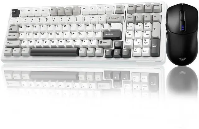 Main image of F99 Hot Swappable Wireless Mechanical Keyboard Mouse Combo, Full Layout Custom Keyboard + SC580 Black Wireless Gaming Mouse Kit