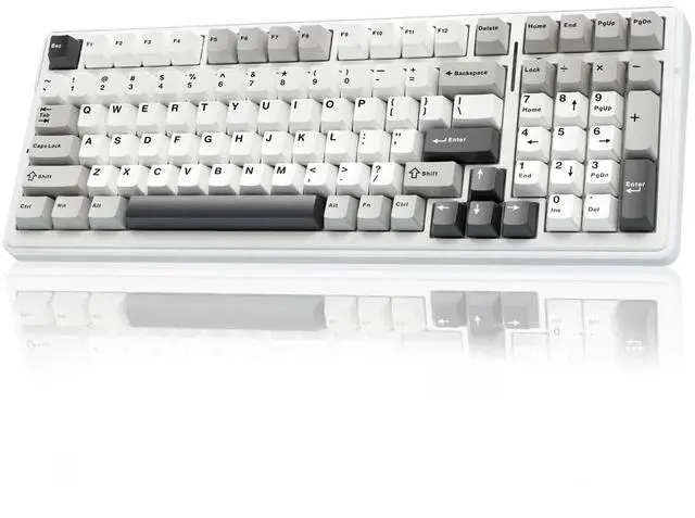 Alt view image 7 of 7 - F99 Hot Swappable Wireless Mechanical Keyboard Mouse Combo, Full Layout Custom Keyboard + SC580 Black Wireless Gaming Mouse Kit