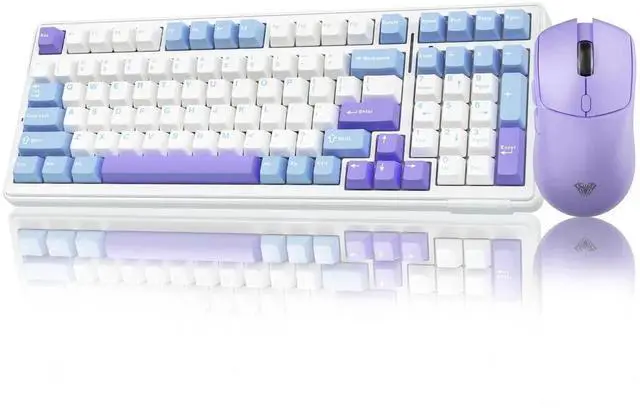 Main image of F99 Hot Swappable Tri-Mode Mechanical Keyboard and Mouse Combo, Light Purple Wireless Gaming Keyboard Set with SC580X Gaming Mouse