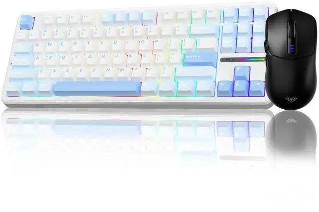 Main image of F87 Wireless Mechanical Keyboard and Mouse Combo, 87 Keys Tenkeyless Gaming Keyboard with Black SC580 Wireless Gaming Mouse