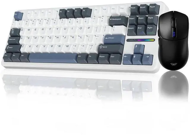Main image of F87 Wireless Mechanical Keyboard and Mouse Combo, Tenkeyless Gaming Keyboard with Black SC580 Wireless Mouse
