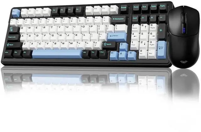 Main image of F99 Hot Swappable Wireless Mechanical Keyboard and SC580 Wireless Gaming Mouse Combo, Black Full Set Keyboard Mouse Kit