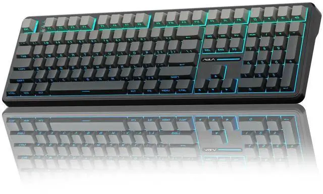 Main image of F108 Wireless Mechanical Keyboard, 108 Keys Full Size Gaming Keyboard with Number Pad, Side Printed PBT Keycaps, Pre-lubed Switch, RGB Backlit Hot Swappable Creamy Sound Keyboard