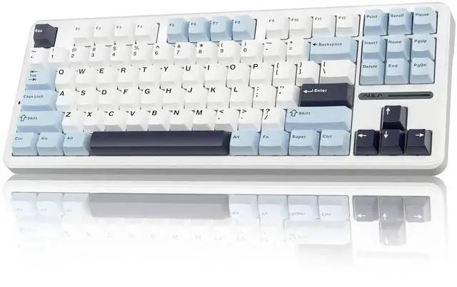 Main image of F87 75% TKL Wireless Mechanical Keyboard, Tri-Mode 2.4G BT5.0 USB-C Hot Swappable Gaming Keyboard, Pre-lubed Greywood Switch, RGB Backlit PBT Keycaps Creamy Typing Keyboard