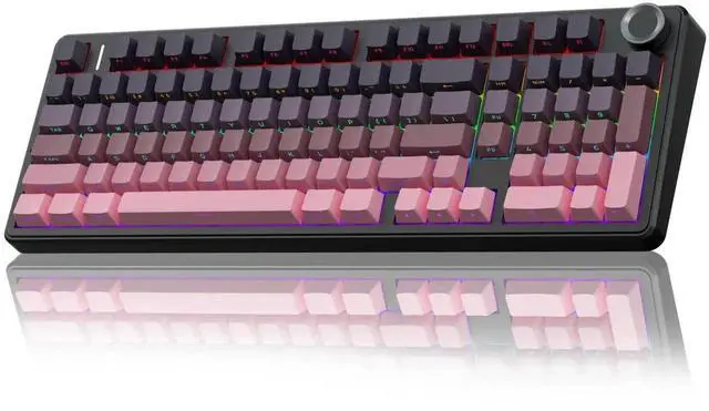 Main image of F99 Pro Wireless Mechanical Keyboard with Control Knob, Tri-Mode BT5.0 2.4G USB-C Hot Swappable Gaming Keyboard, Gasket Structure Creamy Sound RGB Backlit Keyboard