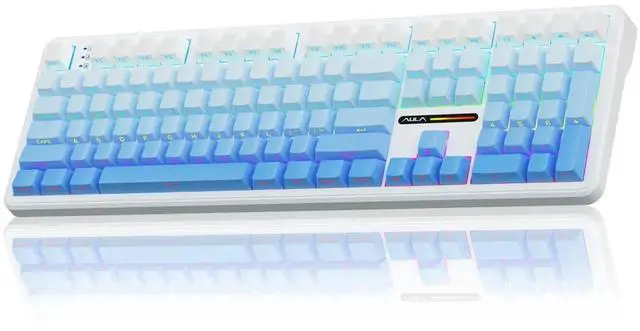 Main image of F108 Full Size Wireless Mechanical Keyboard 108 Keys With Number Pad Tri Mode BT5.0 2.4G USB-C Hot Swappable Pre-lubed Switch PBT Keycaps RGB Backlit Gaming Keyboard