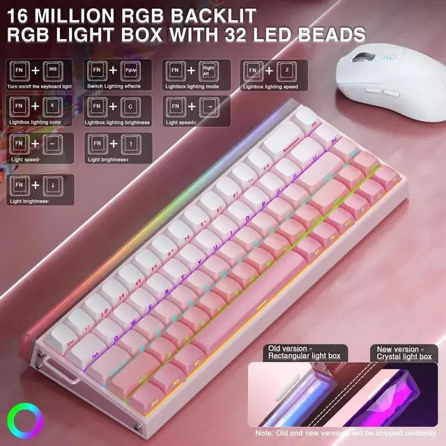 Alt view image 6 of 7 - Vszer Hero 68 HE 60% Wired Gaming Keyboard Hall Effect Magnetic Switch Adjustable Actuation Fast Trigger 8KHz Polling Rate 0.125ms Low Latency RGB Side Printed PBT Keycaps