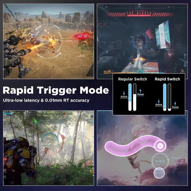 Alt view image 4 of 7 - Mad Nano 68 60% Wired Mechanical Keyboard Hall Effect Magnetic Switch Rapid Trigger 8KHz Polling Rate QMK Programmable RGB Side Printed PBT Keycaps Gaming Keyboard for Windows Mac