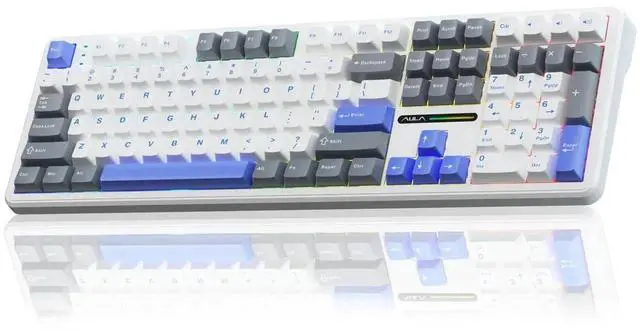 Main image of F108 108 Keys Full Size Wireless Mechanical Keyboard Tri-Mode BT5.0 2.4G USB-C Hot Swappable Pre-lubed Switch PBT Keycaps RGB Gaming Keyboard with Numpad