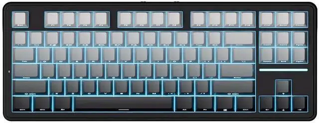 Main image of A87 Pro 87 Keys TKL Wireless Mechanical Keyboard Gasket Mount Hot Swappable Tri-Mode RGB Backlit Shadow Black Gaming Keyboard