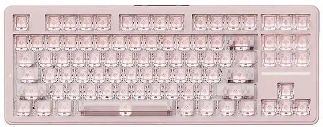 Main image of A87 Pro 87 Keys TKL Wireless Mechanical Keyboard Gasket Mount Hot Swappable Tri-Mode RGB Backlit Peach Mist Gaming Keyboard