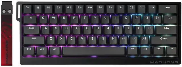 Main image of FGG MADLIONS MAD 60 HE RGB 60% Wired Hall Effect Gaming Keyboard, Adjustable Actuation, 8000Hz Polling Rate, Rapid Trigger Magnetic Switch Keyboard Black