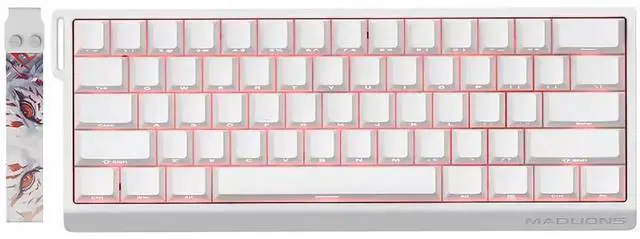 Main image of FGG MADLIONS MAD 60 HE RGB 60% Wired Hall Effect Magnetic Switch Gaming Keyboard, Adjustable Actuation 8000Hz Polling Rate Rapid Trigger Keyboard White