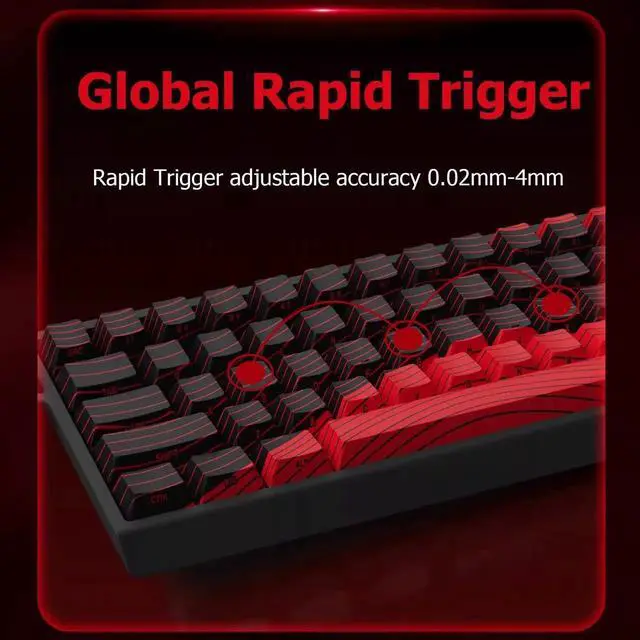 Alt view image 6 of 7 - FGG MADLIONS MAD 60 HE RGB 60% Wired Hall Effect Magnetic Switch Gaming Keyboard, Adjustable Actuation 8000Hz Polling Rate Rapid Trigger Keyboard White