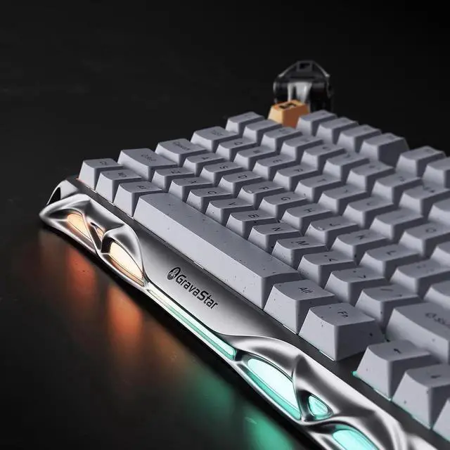 Alt view image 3 of 6 - Mercury K1 Pro 75% Layout Wireless Gaming Keyboard Aluminum Alloy Durable Custom Keyboard Gray