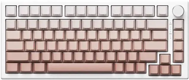 Main image of VGN A75 75% Hall Effect Wireless Gaming Keyboard Rapid Trigger Adjustable Actuation Macro RGB Gasket Hot Swap Gradient Side Printed Keycaps White