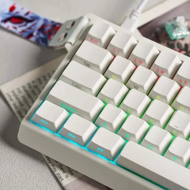 Alt view image 3 of 7 - FGG MADLIONS MAD 68 HE RGB Wired Hall Effect Gaming Keyboard Adjustable Actuation 8000Hz Polling Rate Rapid Trigger Magnetic Switch White