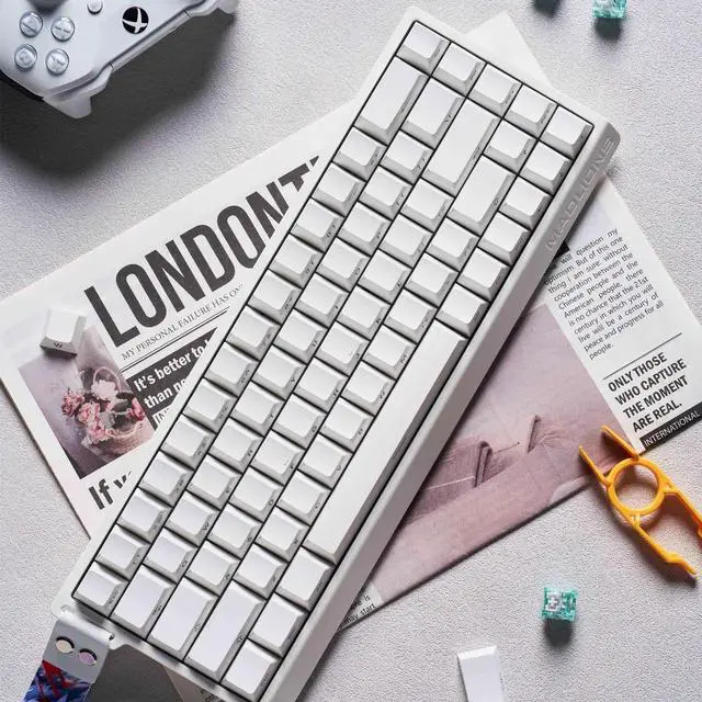 Alt view image 6 of 7 - FGG MADLIONS MAD 68 HE RGB Wired Hall Effect Gaming Keyboard Adjustable Actuation 8000Hz Polling Rate Rapid Trigger Magnetic Switch White