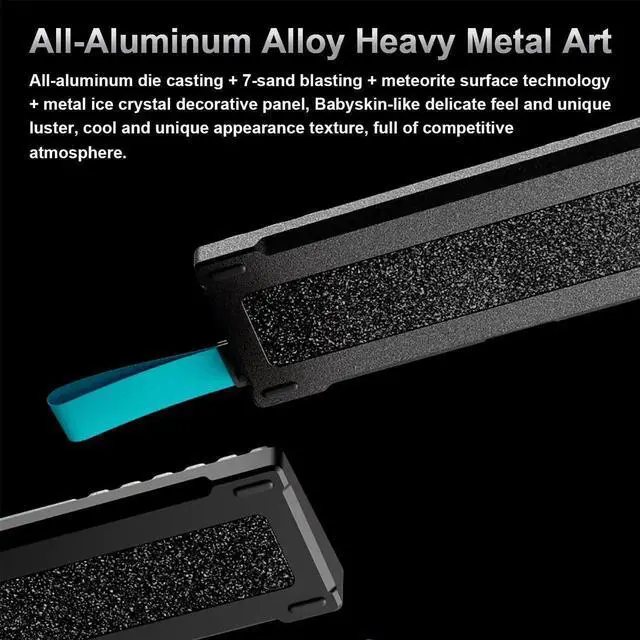 Alt view image 5 of 7 - EWEADN Tank68 Wired Hall Effect Gaming Keyboard Aluminum Alloy Shell 8K Polling Rate Rapid Trigger Gasket Hot Swap RGB Keyboard