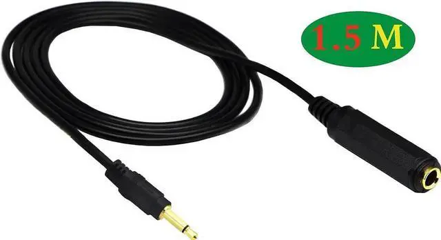 Alt view image 4 of 7 - 5FT/1.5M Gold Plated 3.5mm 1/8 Inch Mono Male to 6.35mm 1/4 Inch Female Audio Jack Adapter Cable, Mono Sound Converter Cord for Instrument Amplifier Mixer