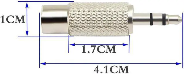 Alt view image 2 of 7 - 2 Pack Silver Metal 3.5mm 1/8 Inch Stereo Male to RCA Female Audio Adapter, 3-Pole RCA Jack Audio Connector Converter for Home Theater Speaker Amplifier