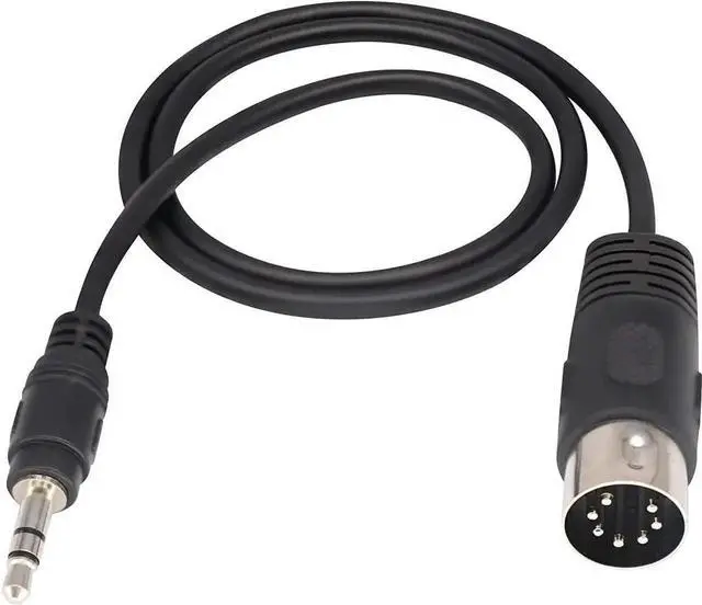 Main image of 0.5M/1.6FT 7-Pin DIN Male to 3.5mm Stereo Male Audio Cable, 3.5mm to MIDI Audio Cord Compatible with iPad iPhone Android PC TV for Bang & Olufsen Naim Quad Stereo System
