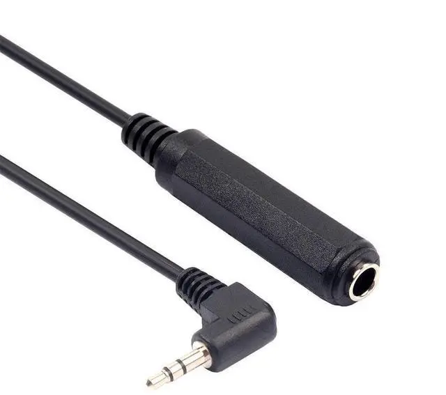 Alt view image 5 of 5 - 25cm 90 Degree Right Angle 3.5mm 1/8 Male to 6.35mm 1/4 Female TRS Stereo Audio Cable, Elbow Aux Converter Cord for Guitar Keyboard Piano Laptop Speaker Amplifier