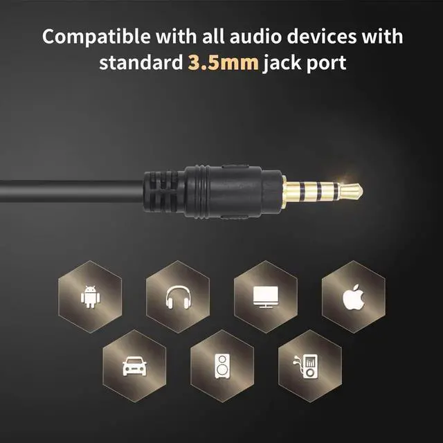 Alt view image 5 of 7 - 1 to 4 Ways 3.5mm TRRS Audio Splitter Cable, 1/8 Inch Male to Female Multi-Port Headphone Mic Aux Splitter Cord for Earphone Headset Mobile Phone
