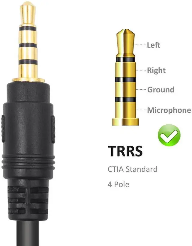 Alt view image 2 of 7 - 1 to 4 Ways 3.5mm TRRS Audio Splitter Cable, 1/8 Inch Male to Female Multi-Port Headphone Mic Aux Splitter Cord for Earphone Headset Mobile Phone