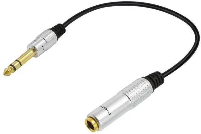 Alt view image 5 of 6 - 12 Inch 6.35mm 1/4 Inch Gold Plated Stereo Extension Cable Male to Female Quarter Inch Guitar Headphone Audio Extension Cord