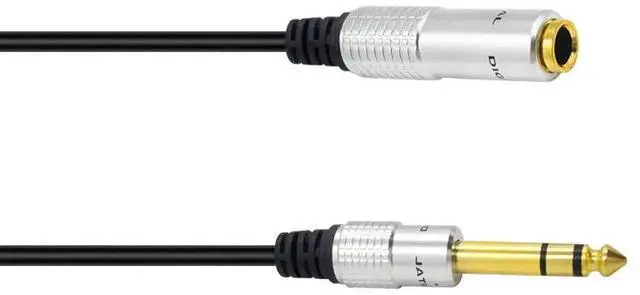 Alt view image 4 of 6 - 12 Inch 6.35mm 1/4 Inch Gold Plated Stereo Extension Cable Male to Female Quarter Inch Guitar Headphone Audio Extension Cord