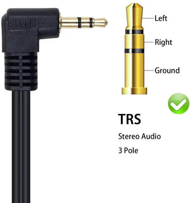 Alt view image 5 of 6 - 90 Degree 3.5mm Audio Splitter Cable Male to Dual Female Right Angle Headphone Jack Adapter Compatible with PS4 PS5 Xbox PC Phone Laptop Gaming Headset