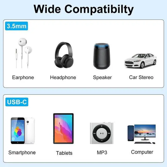 Alt view image 6 of 7 - 30CM 1FT 1 to 6 Ways USB C to 3.5mm TRRS Female Audio Mic Splitter Cable Type-C Stereo Headphone Microphone Jack Adapter for Galaxy MacBook Phone Laptop
