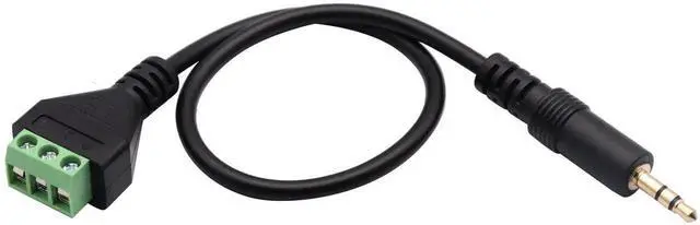 Alt view image 5 of 7 - 2 Pack 30CM 3.5mm 1/8 Inch 3-Pole Stereo Male to 3 Pin Screw Terminal Block Audio Cable Solderless AV Headphone Wiring Adapter Cord