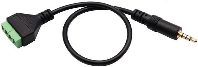 Alt view image 6 of 7 - 2 Pack 30CM 3.5mm 1/8 Inch 4-Pole TRRS Male to 4 Pin Screw Terminal Block Cable Solderless Stereo Audio Balun Wiring Adapter Cord