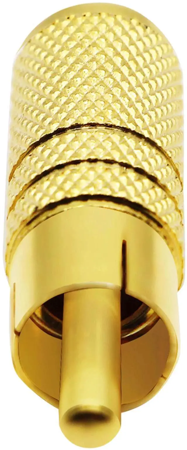 Alt view image 6 of 7 - 5 Pack Gold Plated 3.5mm Female to RCA Male Audio Adapter Metal 1/8 Inch Stereo Jack Connector for Headphone Speaker Audio Conversion