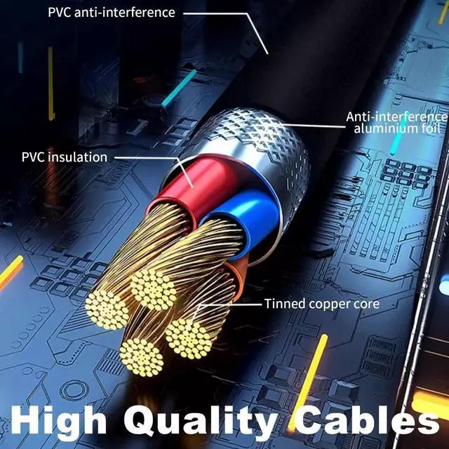 Alt view image 4 of 7 - 2 Pack 1.5FT 3.5mm TRRS 1 to 6 Ways Audio Splitter Cable 1/8 Inch Male to 6 Female Stereo Headphone Aux Cord for Phone Laptop Headset Earphone