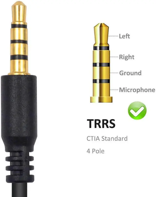 Alt view image 7 of 7 - 2 Pack 1.5FT 3.5mm TRRS 1 to 6 Ways Audio Splitter Cable 1/8 Inch Male to 6 Female Stereo Headphone Aux Cord for Phone Laptop Headset Earphone