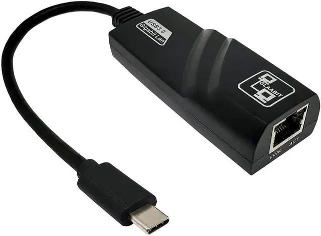 Main image of USB Type-C to Gigabit Ethernet Adapter, 1000Mbps USB C to RJ45 LAN Network Converter Plug and Play