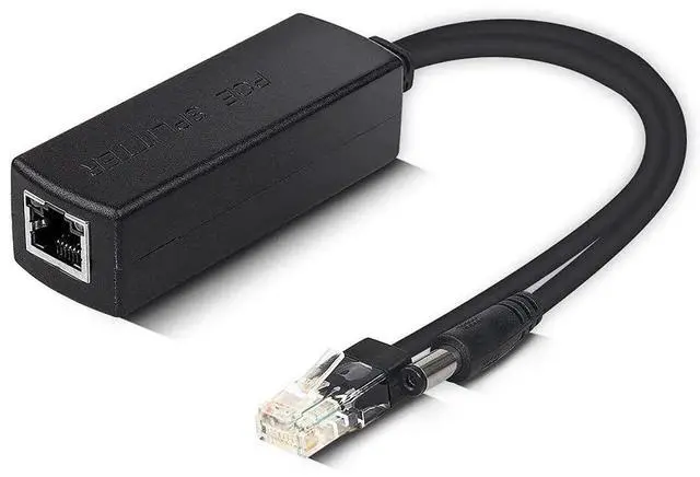Main image of 48V to 12V Gigabit PoE Splitter Adapter, IEEE 802.3af/at Compliant 10/100/1000Mbps PoE Injector Splitter with 5.5x2.1mm DC Jack for CCTV Camera VoIP Phone