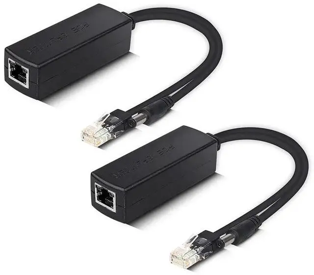 Main image of 2 Pack Active PoE Splitter 48V to 12V, IEEE 802.3af Compliant 10/100Mbps Power Over Ethernet Adapter for CCTV Camera WAP VoIP Phone, Max 100m Transmission